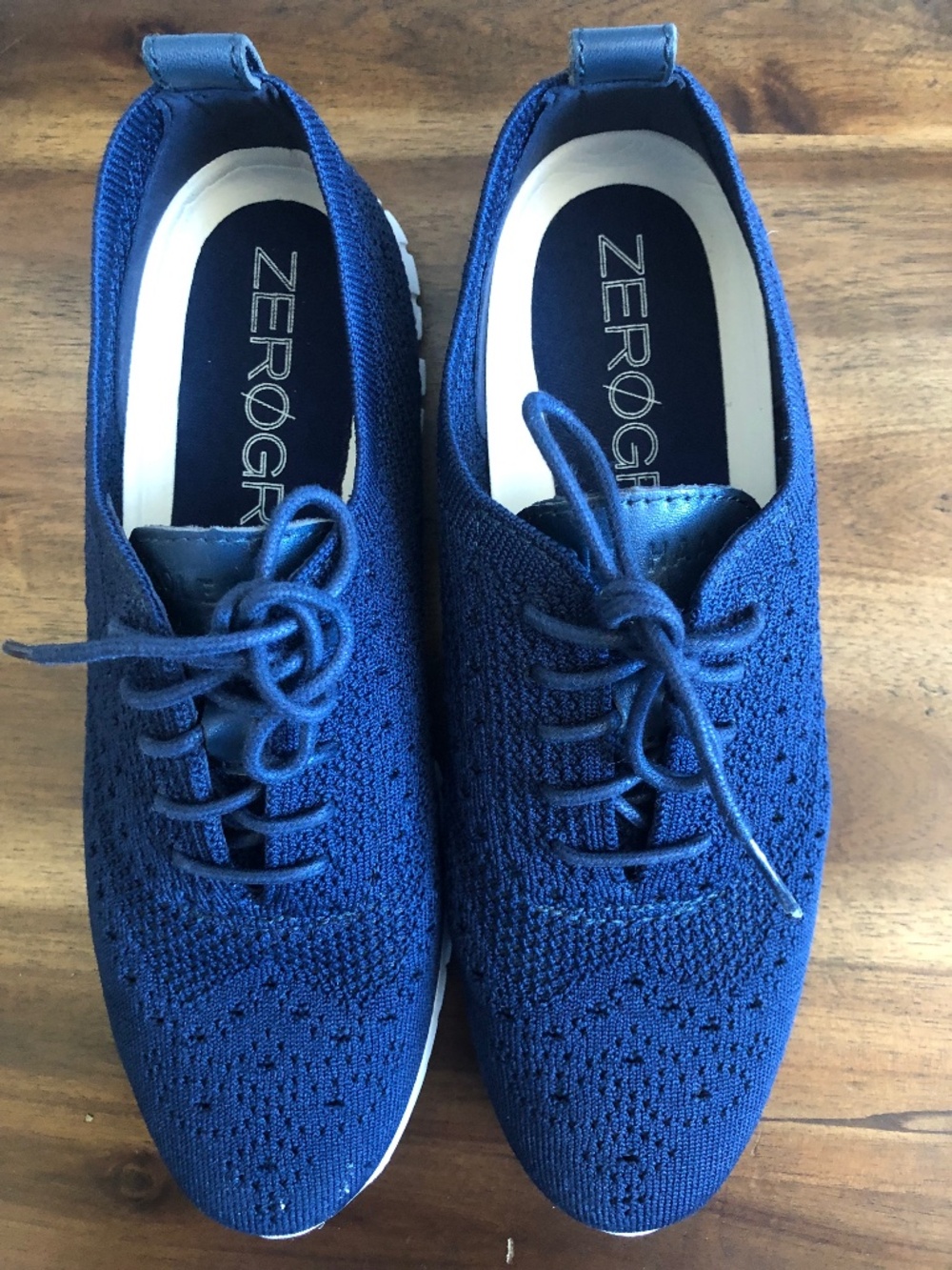 Cole Haan Zerøgrand Stitchlite Wingtip Oxford Navy Blue Sneakers. Size 7